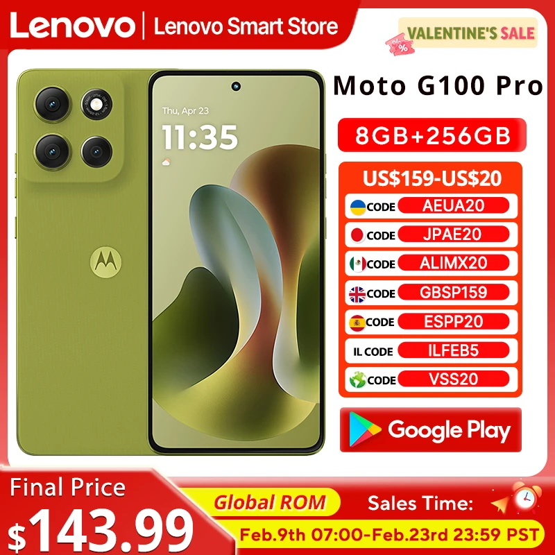 Motorola Moto G100 Pro SmartPhone Dimensity 7300 Global ROM  6.7-inch 1.5K pOLED 120Hz Display 50MP AI Camera 6720mAh Cellphone