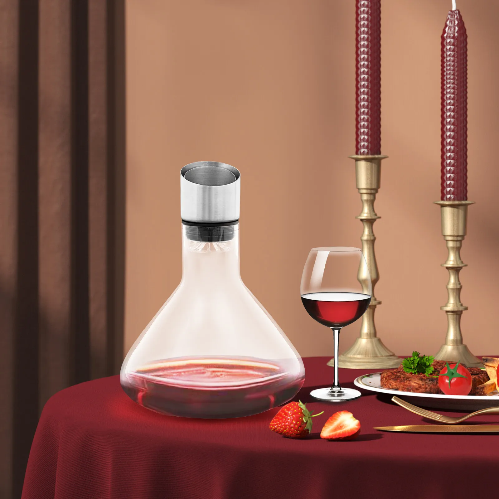 

Wine Decanter, Red Wine Decanter, Wine Decanter with Stainless Steel Filter
