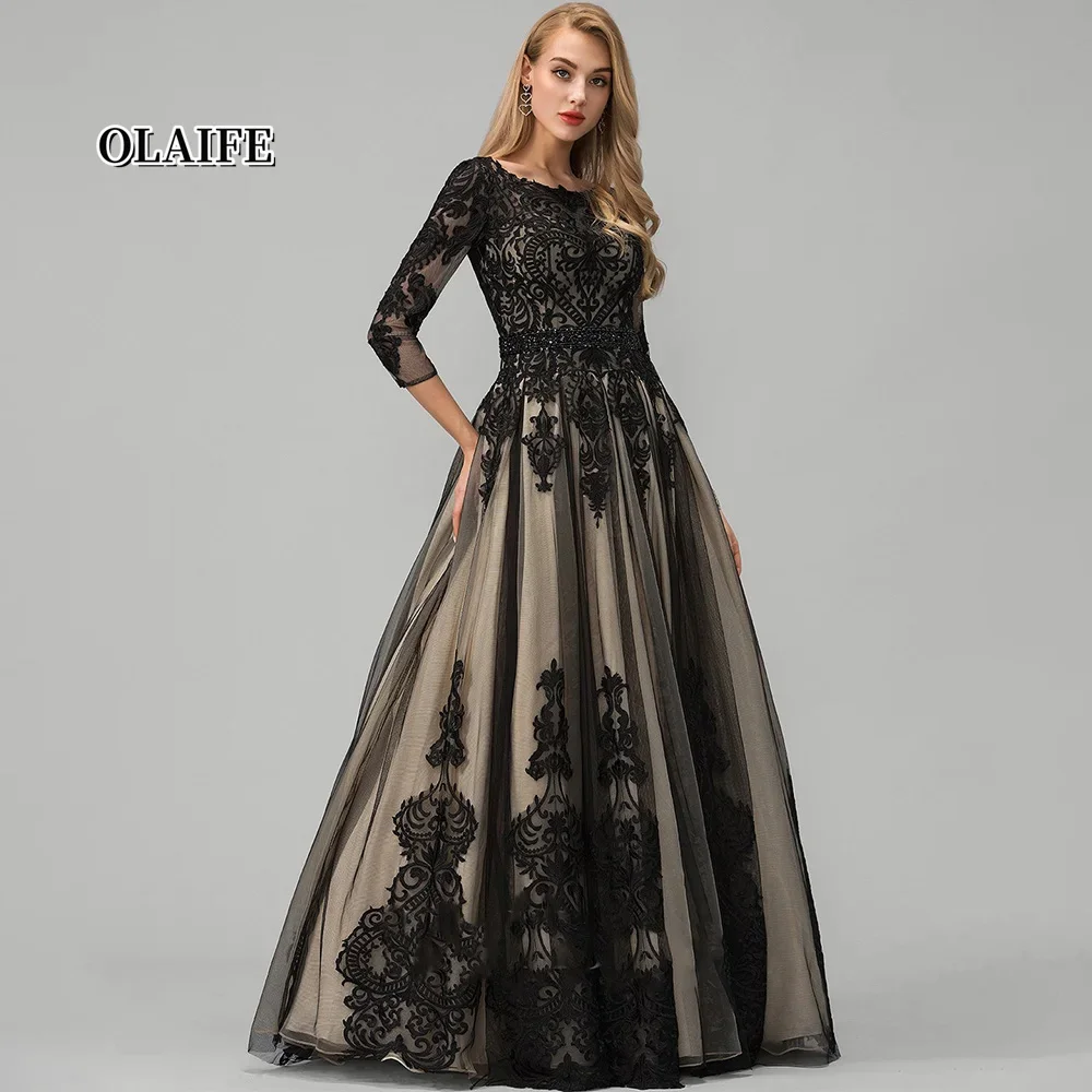 Princess Ball-Gown Evening Dresses Scoop Neck Party Dresses Tulle Formal Dresses Beading Vestidos De Fiesta فساتين السهرة