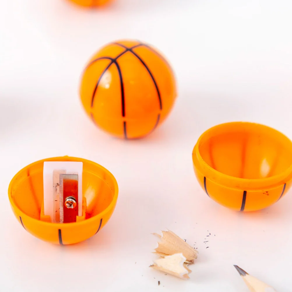 

10 Pcs Pencil Sharpener Student Stationery Sharpeners Manual for Kids Pencils Sharpening Tool Household Novelty Basketball