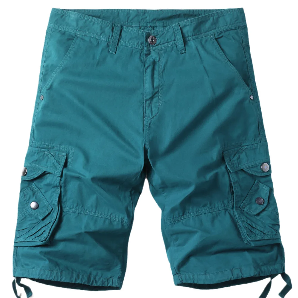 

Плюс размеры, рабочая одежда, брюки пять четвертей с несколькими карманами, прямые брюки с высокой талией, повседневные орты для молодежи, летние, хлопок