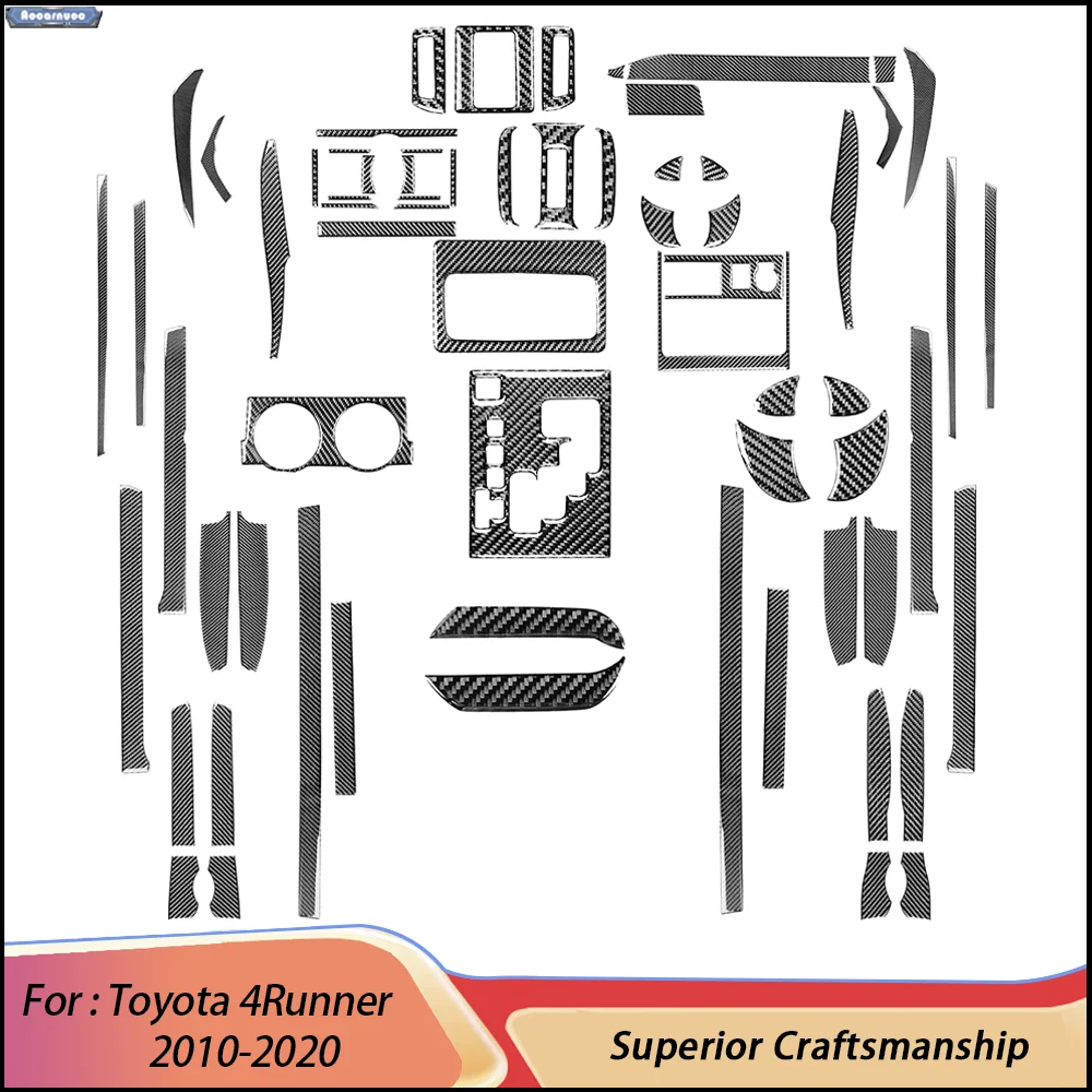For Toyota 4Runner 2010-2020 Carbon Fiber Car Stickers Car Interior Decorative Accessories