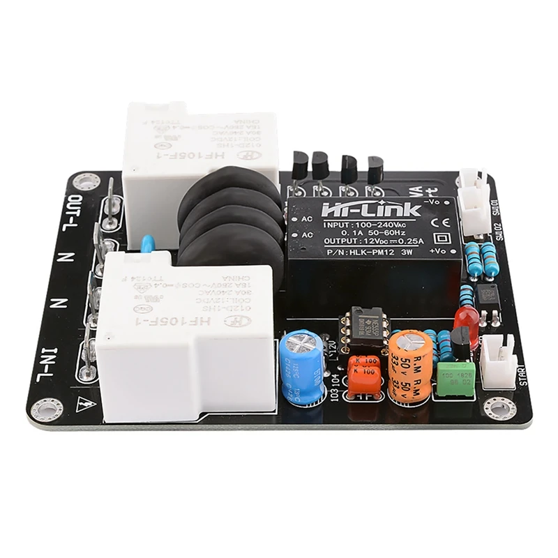 2000W High Power Soft Start Board 30A Dual Temperature Control Switch Delayed Start Board For Amplifier Amp DIY