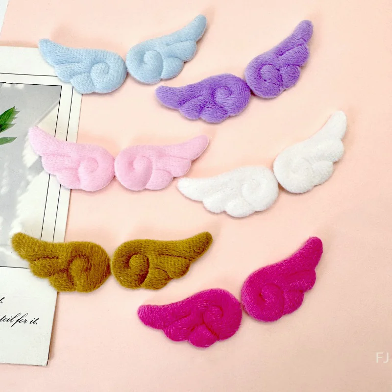 

[YU]4 Pair Japanese Plush Angel Wings Brooch Badge Y2K Fluffy Angel Wing Bag Decoration Handmade Sweet Pin Doll Cosplay