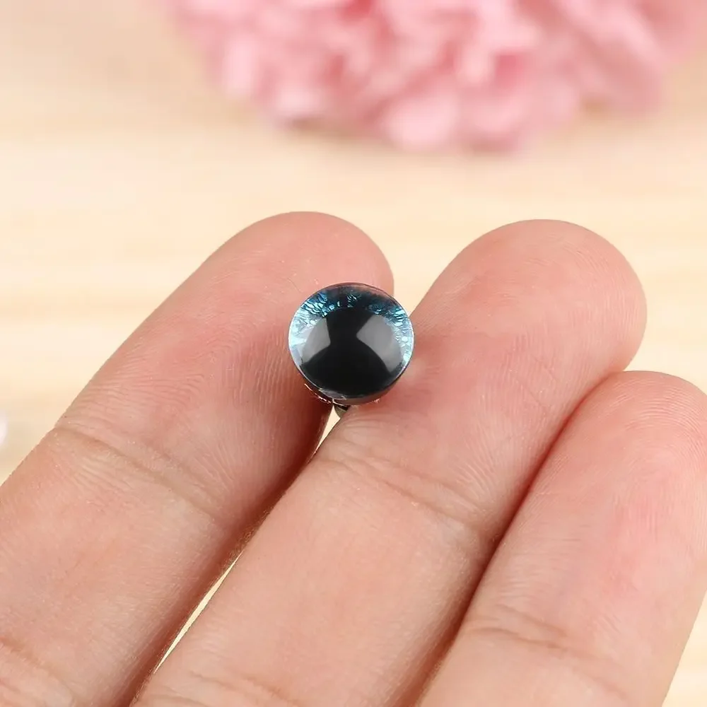 10Pairs 10mm Puppet Crystal Eyes Glitter Crystal Eyes Stuffed Toys Parts Eyes Crafts with Washer DIY Doll Accessories