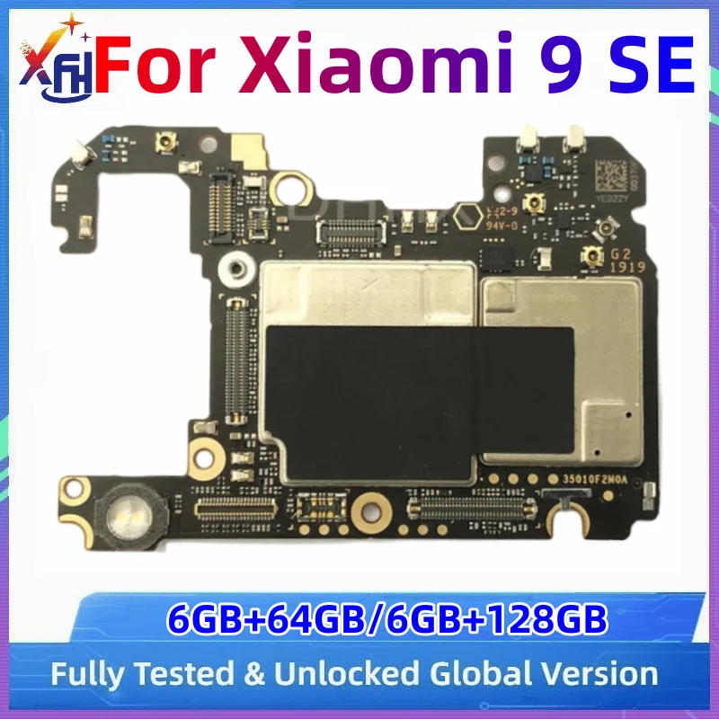 Motherboard for Xiaomi Mi 9SE, 64GB 128GB Global ROM, Unlocked Mainboard, with Snapdragon 712 Processor