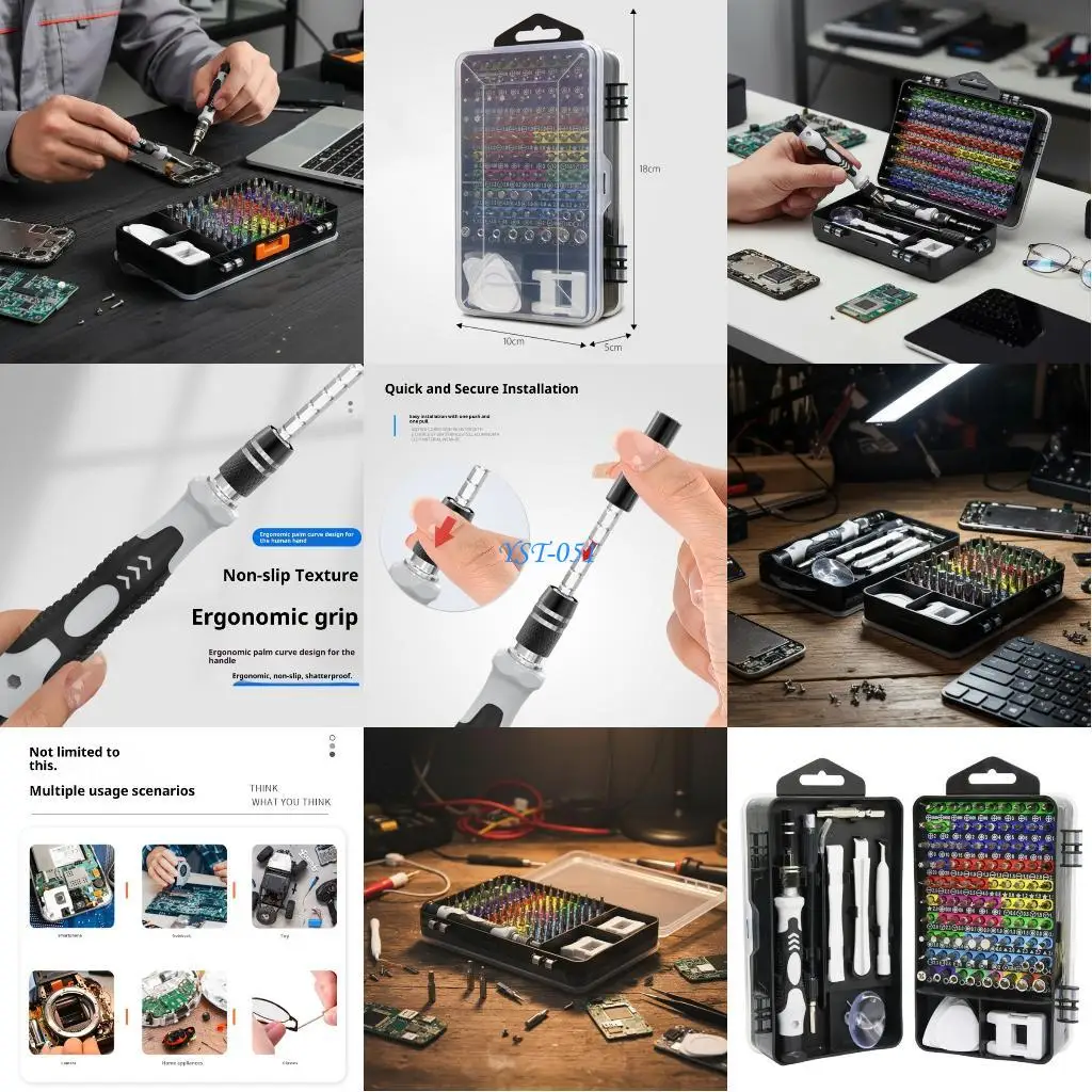 

E15A 117 in 1 Screwdriver Set for Electronics Repair with Ergonomic Handle