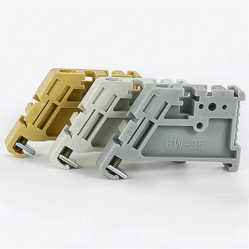 EW-35 Single & Double-layer C45 Fixing Clip 35mm DIN Rail Terminal Block E-UK Slide Rail Limit End Stopper for Electronics