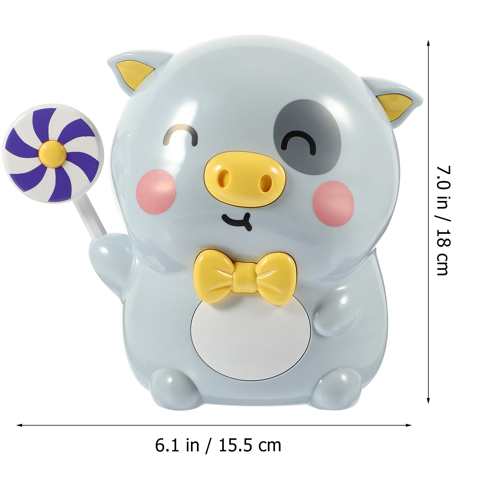 1pc Schattige Mooie Abs Cartoon Varken Munt Bank Lollipop Sleutel Geldbesparende Pot Desktop Decoratie Voor Kinderen Verjaardag Kerstcadeau