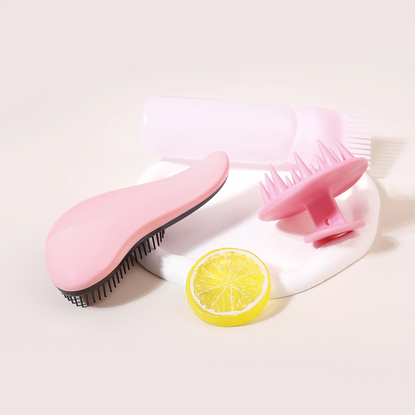 

Hair styling 3pc, dolphin brush silicone hair wash brush hair dye applicator bottle，Special for real hair wigs