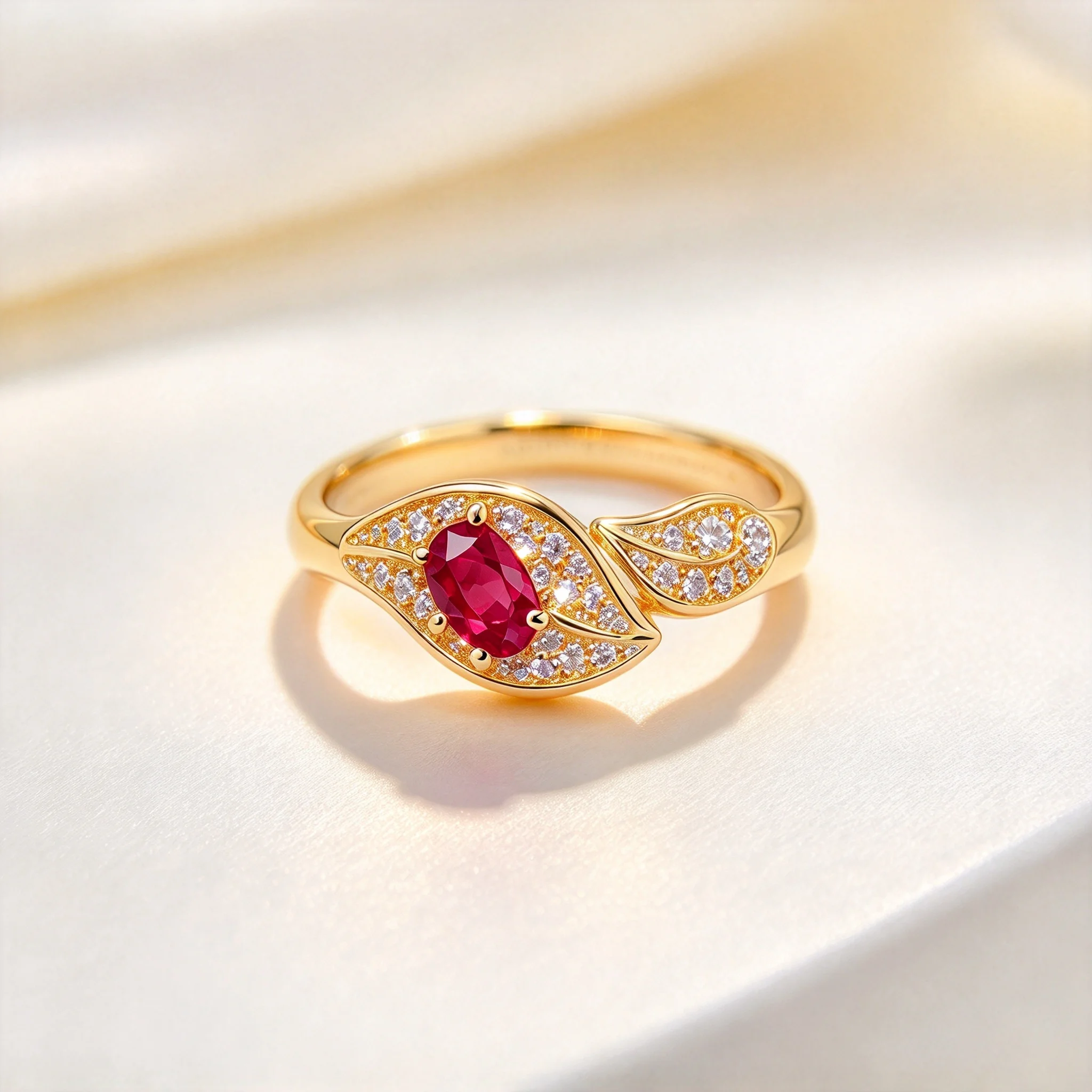 3*5mm Natural Ruby Ring S925 Sterling Silver Certificate Leaf Design Fine Fashion Charm Weddings Jewelry for Women