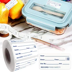 Kitchen Sticker Refrigerator Freezer Food Storage Date Content Label Self-adhesive Roll Sticker Label Dissolvable Storage Label