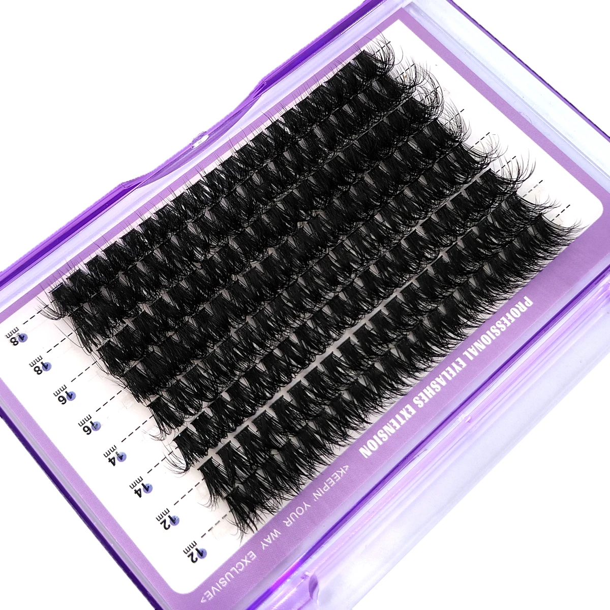 Cluster Eyelash Extension 160pcs/8Rows Bundles 50-200D Thick Lashes Clusters Individual Eyelashes  Bundles 5D Fluffy Lashes