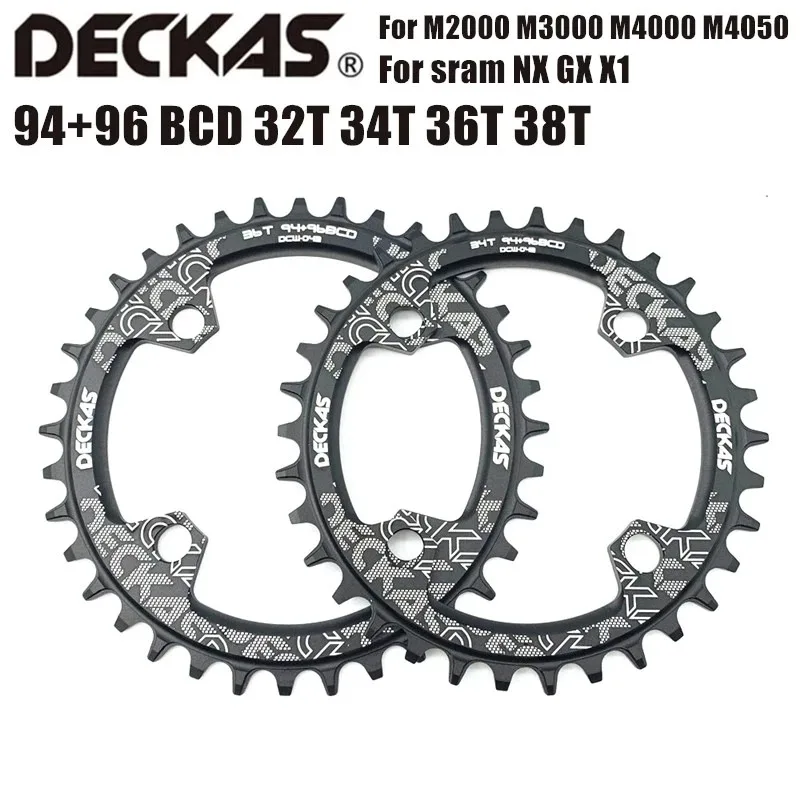 DECKAS 96BCD symmetrical bicycle 40T 42T 44T MTB bike Chainring Crown for Alivio MT300 M2000 M3000 M4000 M4050 GX NX