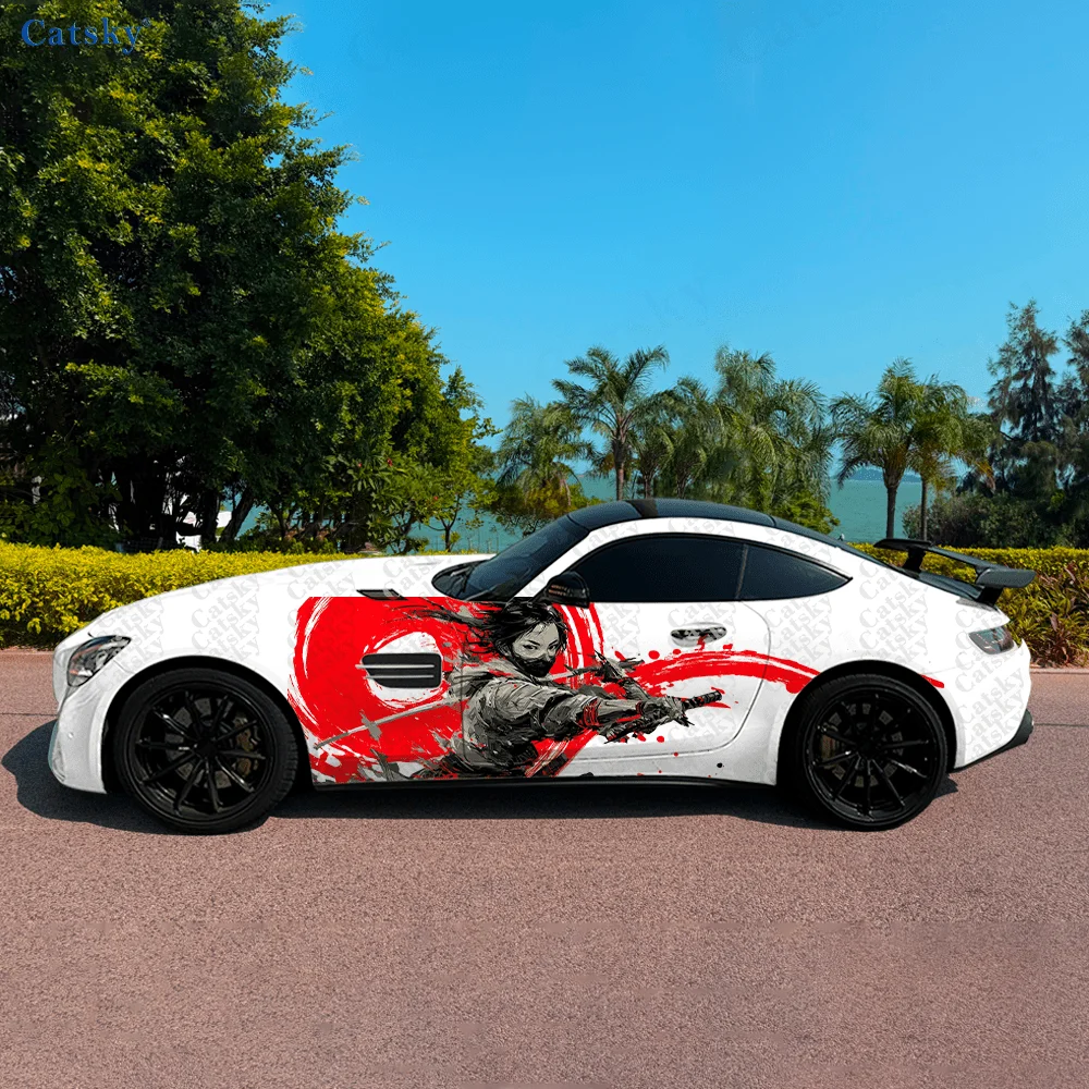 

Красочная девушка-воин, брызги, боковая наклейка для автомобиля, водонепроницаемая ПВХ-наклейка, устойчивая к царапинам, защита автомобиля, автоаксессуары в подарок