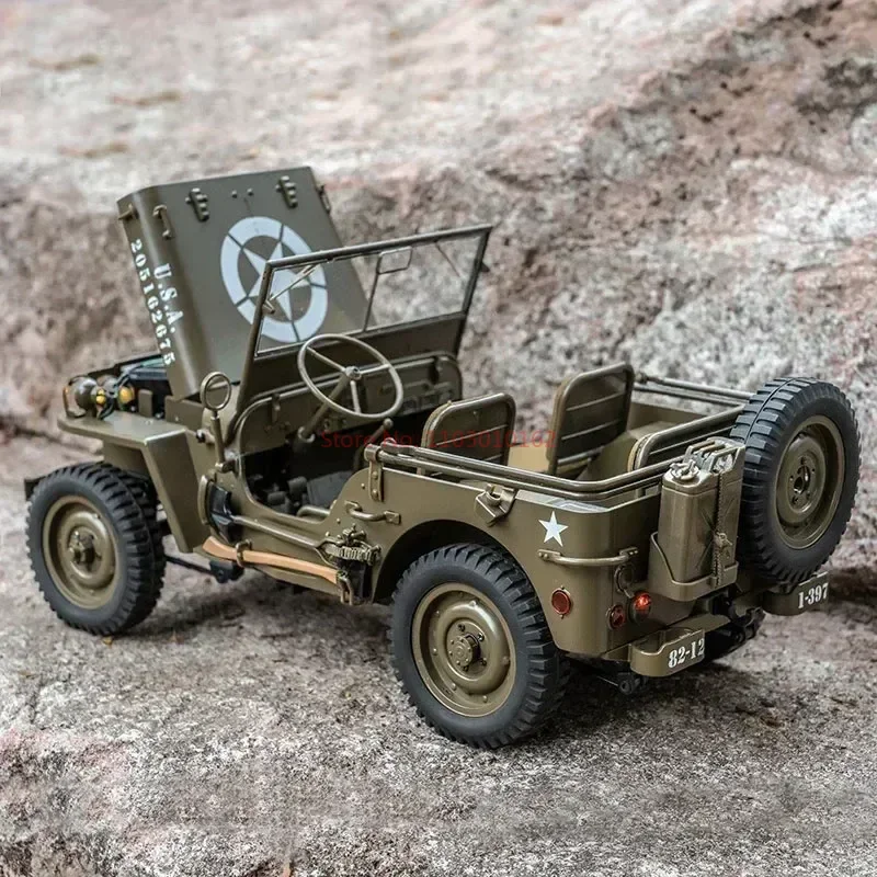 Hot 1:12 1941 For Willys Mb Scaler Willys Jeep 2.4g 4wd Rtr Crawler Climbing Scale Military Truck Buggy Rc Model Car Adult Gift