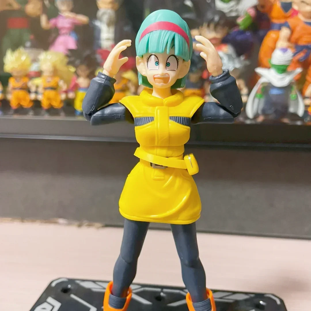 

Genuine Bandai In Stock Original Dragon Ball Z Bulma Shf 15cm Anime Namekian Action Figure Doll Collection Model Toys Gift Deco