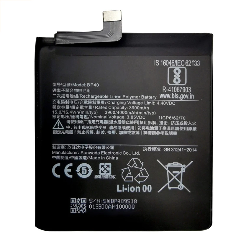 Battery For Xiaomi Redmi K20 Pro K20Pro/Mi 9T Pro 4000mAh BP40 Phone Replacement Batteries Bateria Batterij+Tools High Quality