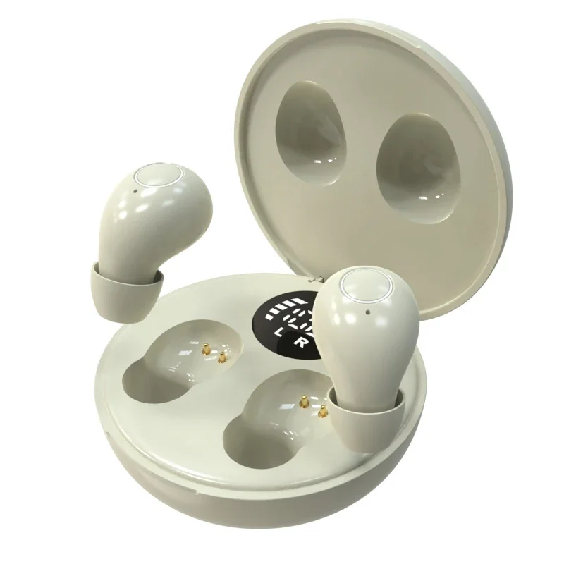 سماعات رأس غير مرئية بلوتوث 5.3 سماعات أذن صغيرة لاسلكية داخل الأذن سماعات هاي فاي ستيريو للحد من الضوضاء