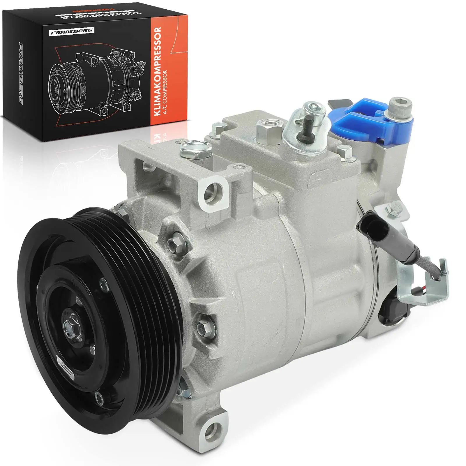 Compresseur de climatisation Frankberg 1x pour Audi A3 8P Q3 8U Q7 4M TT 8J VW Tiguan 5N 2006-2018 1K0820859N 1K0820808AX 1K0820859TX
