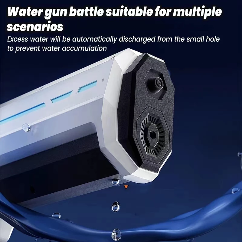 New Automatic Summer Electric Toy， Water Gun Induction Water Absorbing HighTech Spray Pool Outdoor Beach Water Fight Toy for Kid