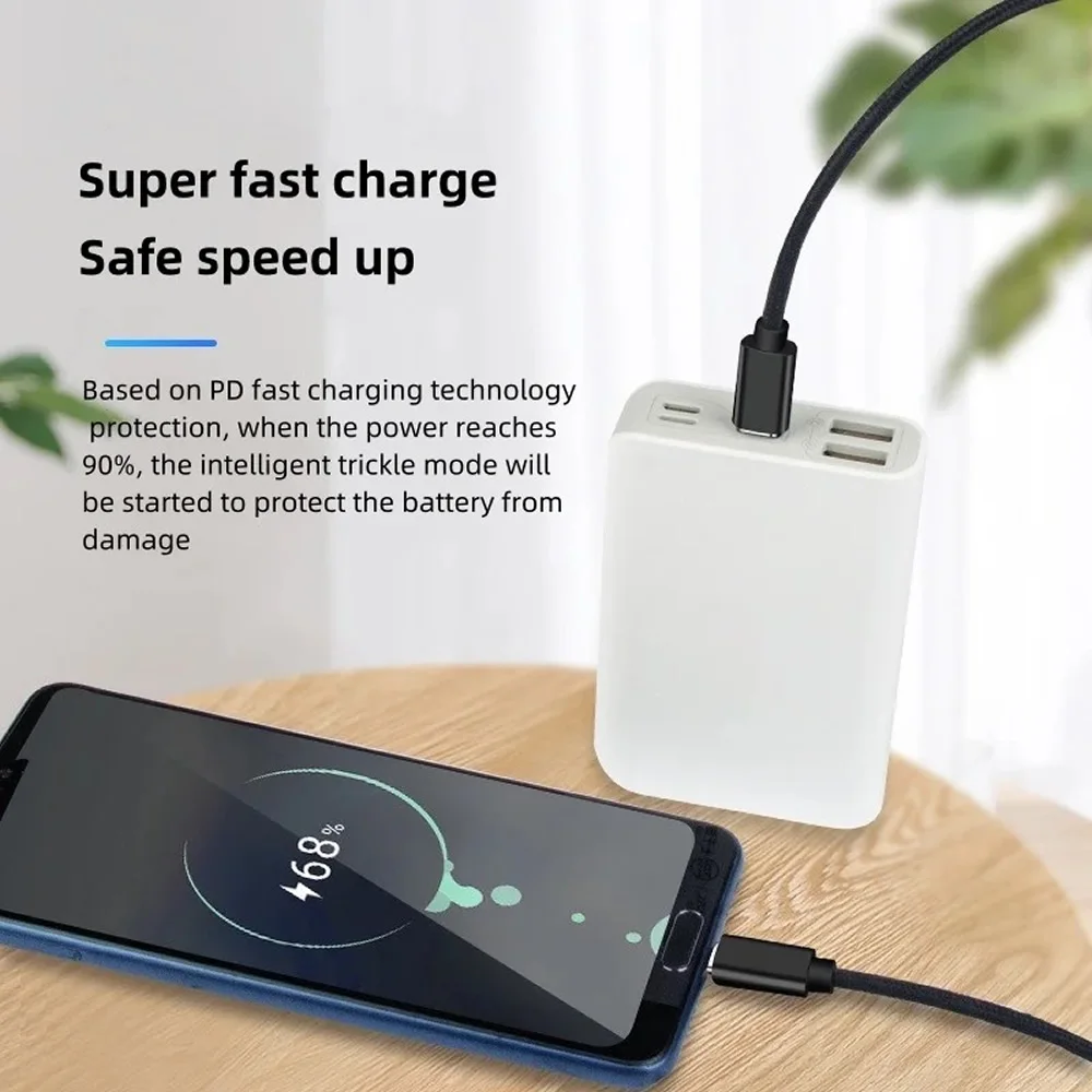 PD 60W USB C to Type C On Off Switch Cable, 5V-20V/3A PD Fast Charging Cord For Type C Phone Tablets Macbook and More 120cm