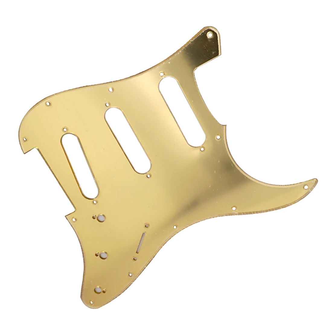 Pickguard de guitarra espelhado, 11 furos, placa de arranhões de guitarra ST SSS com 11 peças de parafusos de pickguard para acessórios de guitarra FD ST A