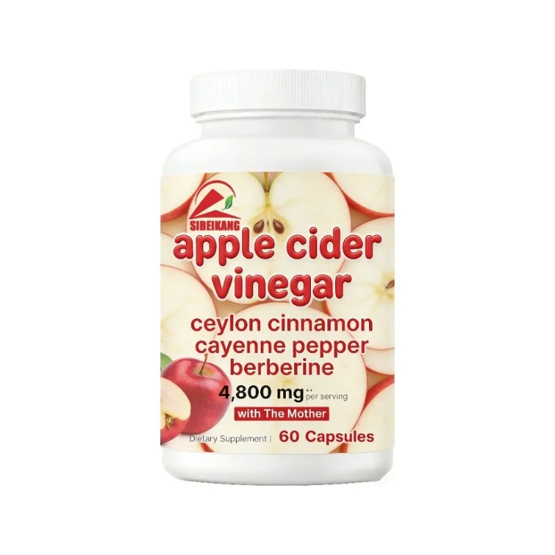 Las cápsulas de vinagre de manzana contienen ACV, canela de Ceilán y pimienta de Cayena - apoyo para la salud inmunológica y digestiva