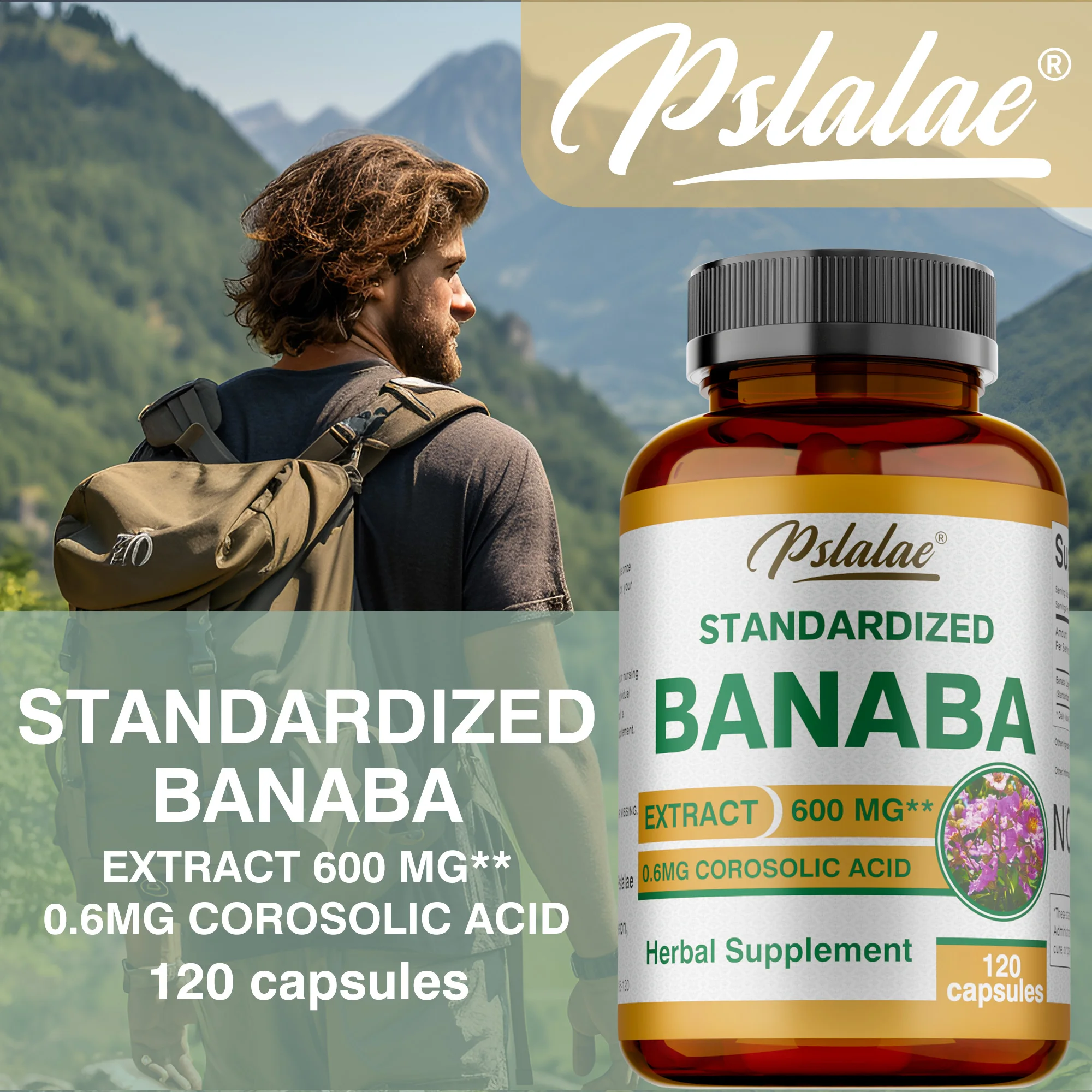 

Banaba Leaf Capsules - Weight Management, Maintain Normal Blood Sugar Levels, Metabolism, Supports Heart and Overall Health