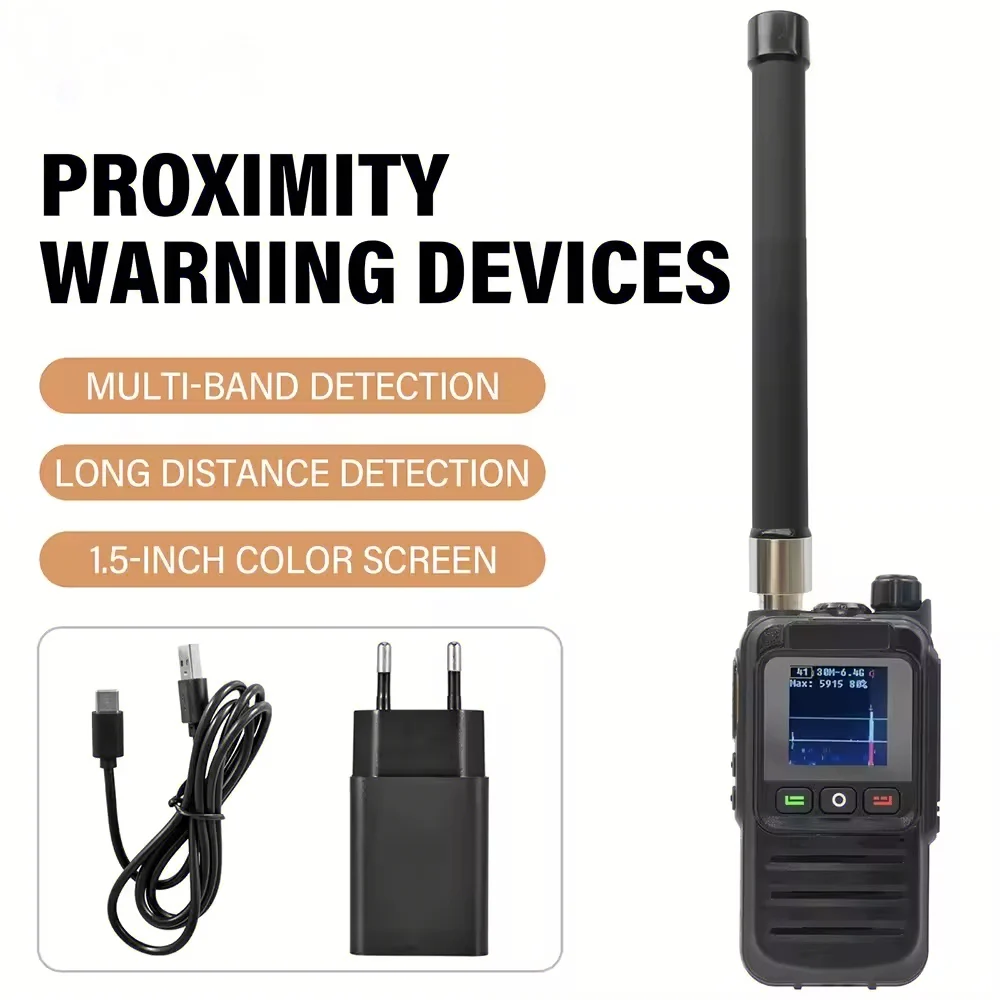 Anti Drone Detector for Various UAV Accurate Detection 30MHz-6.4GHz Ultra Wide Range Built-in 6000mah Battery 3 Language