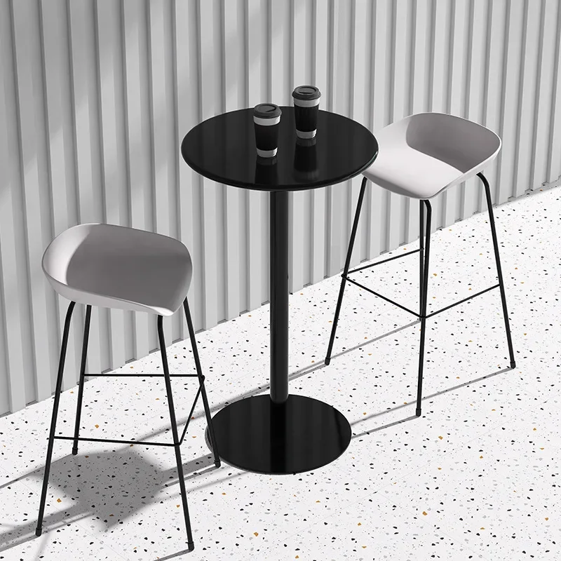 

Bar Counter, Simple Milk Tea Shop, Dessert Shop, High Table, Coffee Table, Casual High Platform, Round Table and Chair