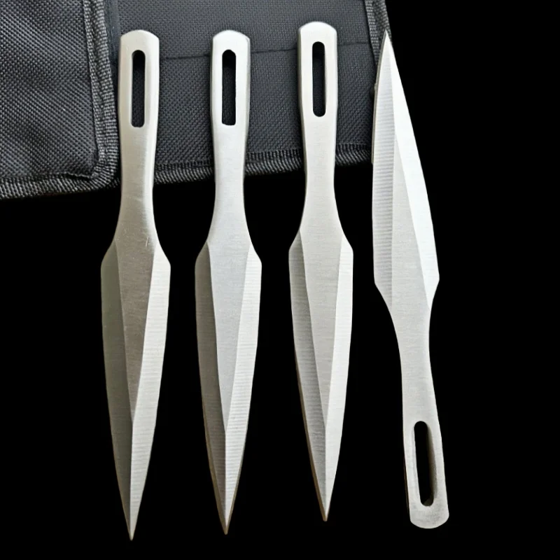 4/3PCS a Set Non-Sharpened Knife Dull Edge Fixed Blade Pocket Knife