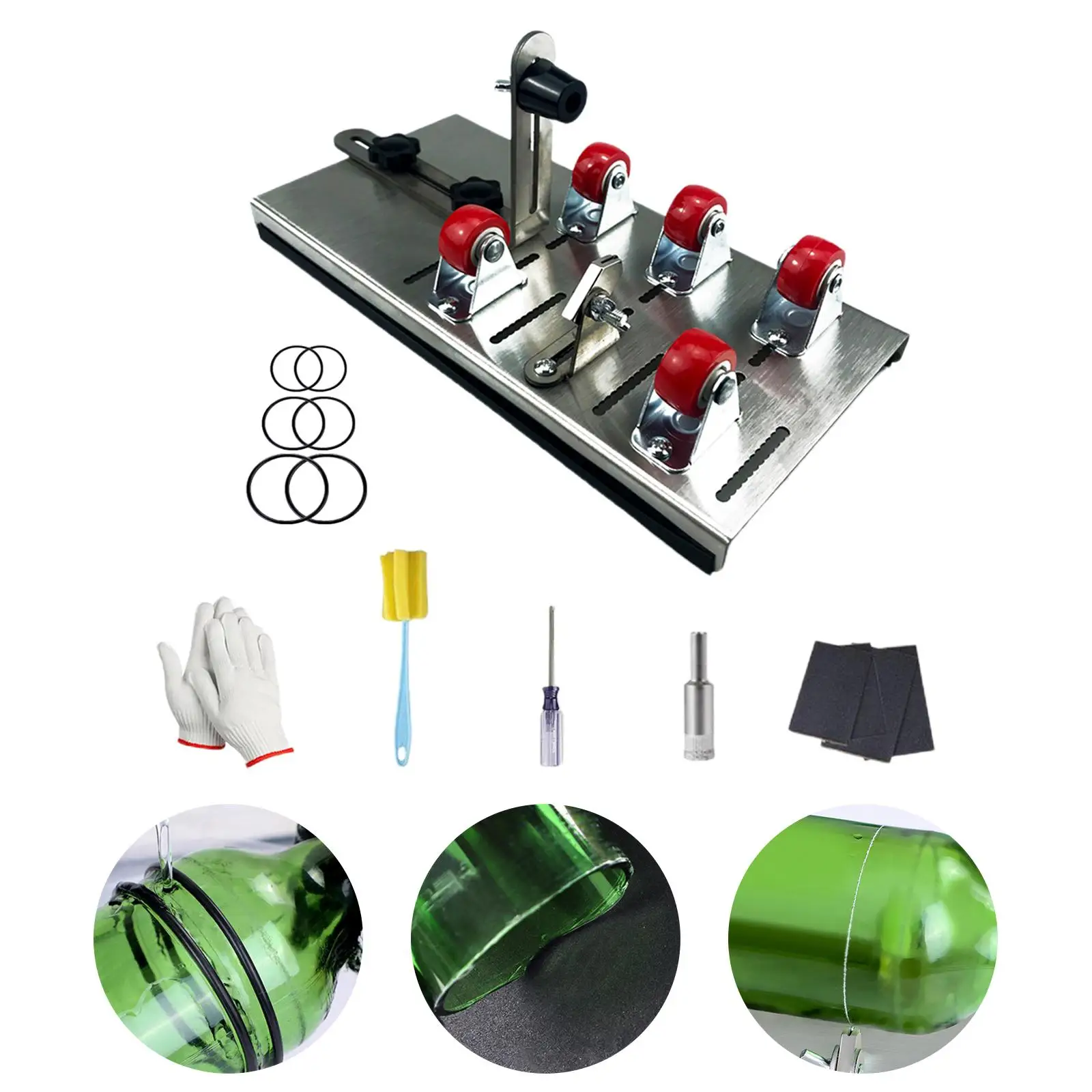 Imagem -03 - Glass Bottle Cutter Grupo Multifuncional Bottle Cutting Tool Making Table Lamps Castiçais Vasos para Vinho Profissional