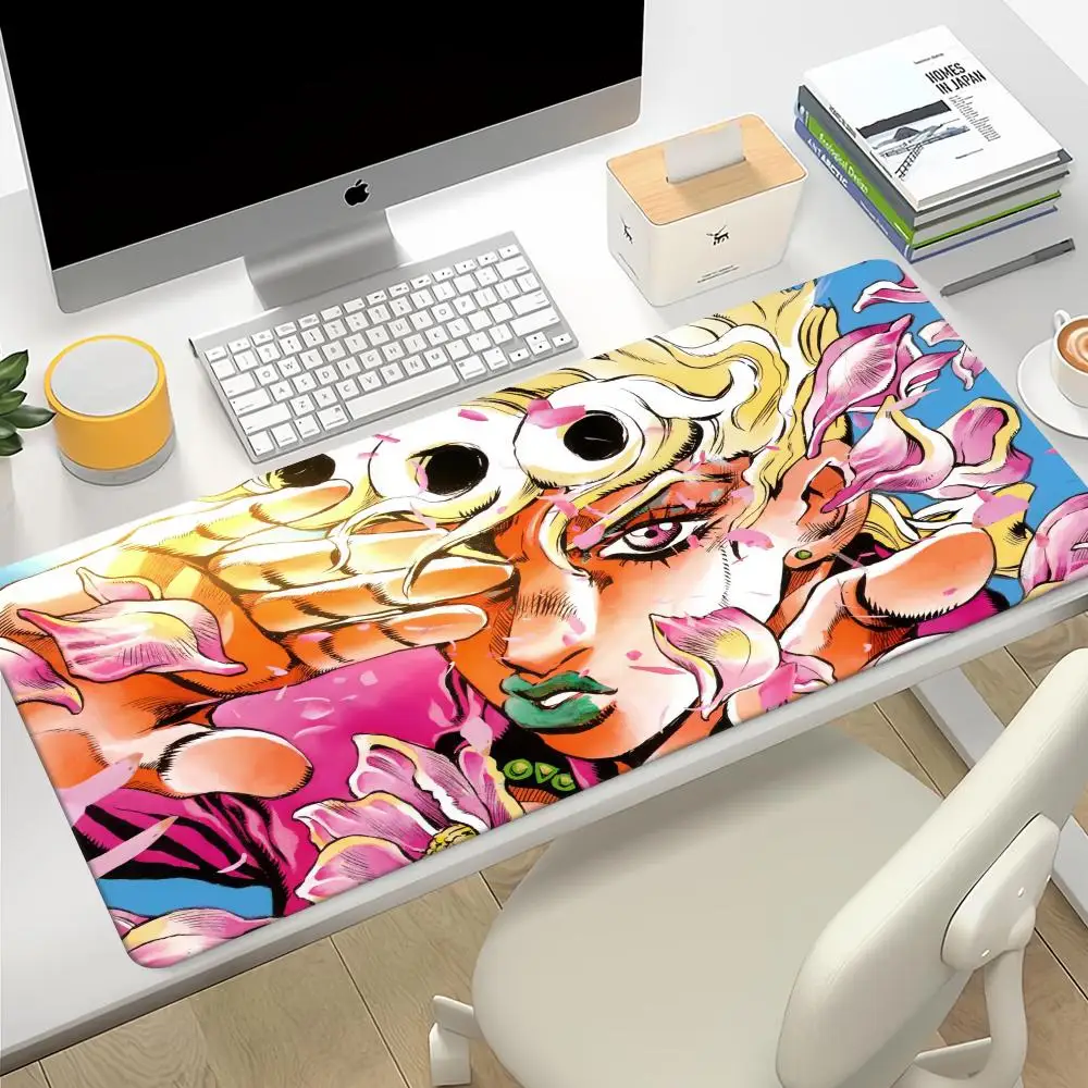 PC Gamer Joseph Joestar Mouse Pad Cabinet Keyboard Gaming Accessories Jojo Bizarre Adventure Laptop Rug Large Lock Edge Mousepad