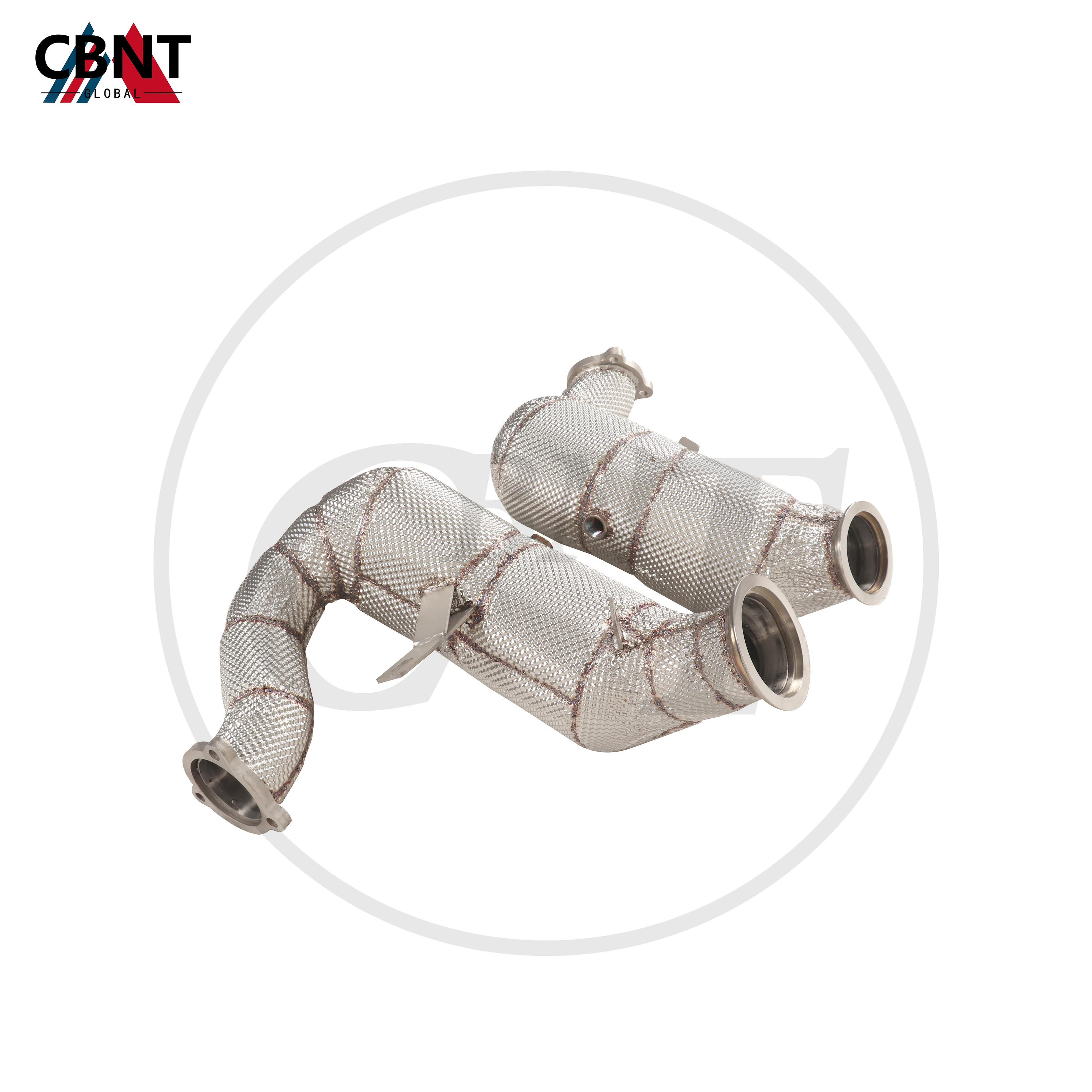 CBNT Exhaust Header with Catalytic Converter for Porsche Macan GTS 3.0T 3.6T High Performance SS304 Exhaust-pipe Downpipe