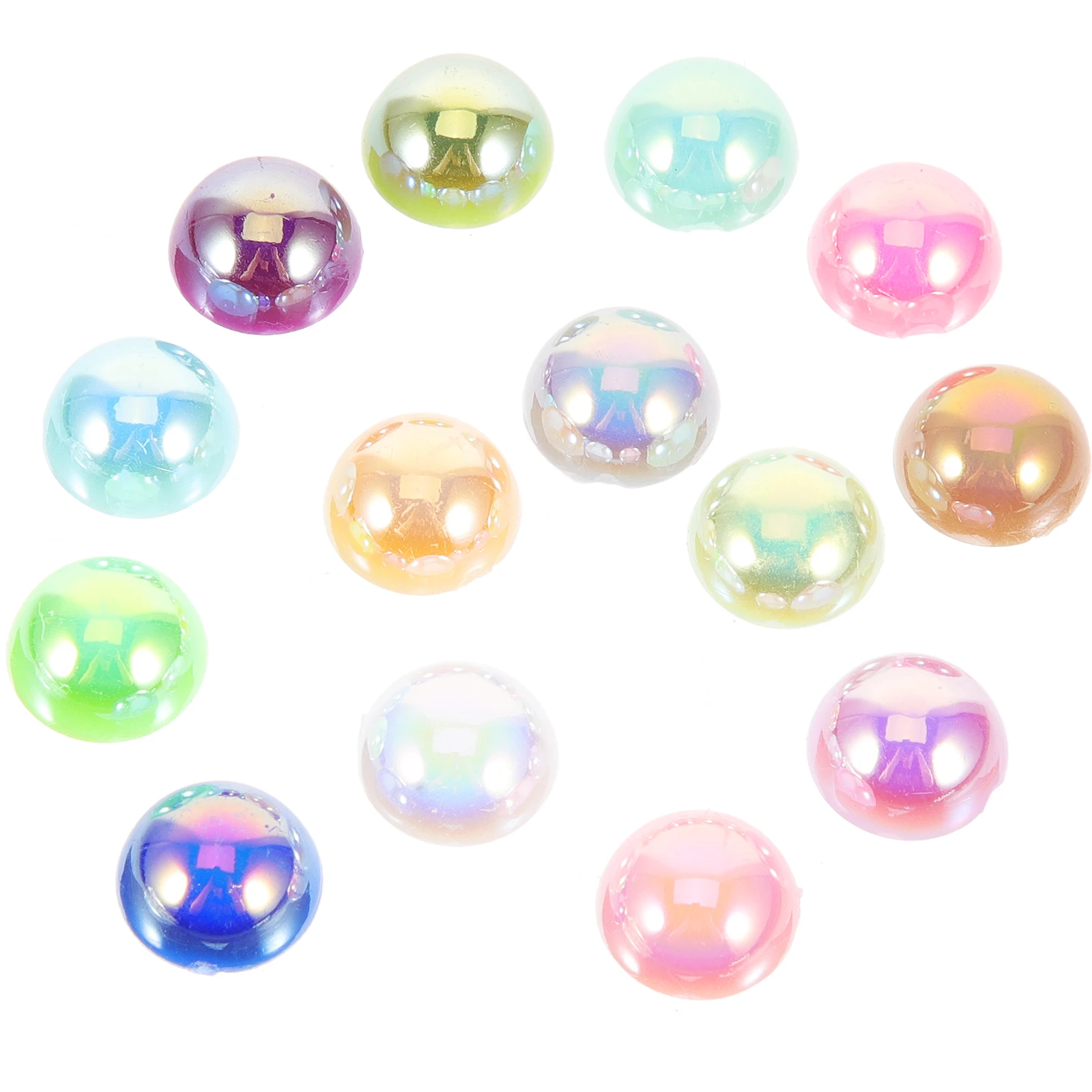 200Pcs Resin Nail Pearl Flatback Half Pearls DIY Manicure Accessories Nail Art Decoration Supplies Half Pearls for Crafts