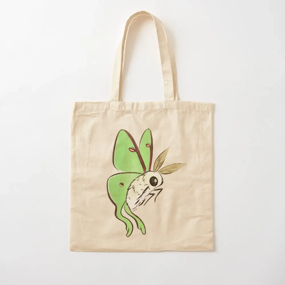 

Fuzzy Cute Luna Moth Tote Bag female bag shopping bags foldable sac pour femme Lady bags Tote Bag