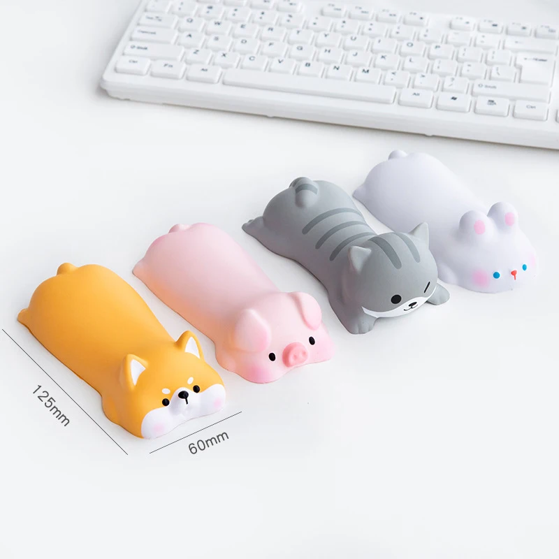 Computer Desk Decoration Memory Foam Pad Ergonomic Keyboard Mice Mat Office Supplies Cute Animal Desktop Statue for ComputerDesk