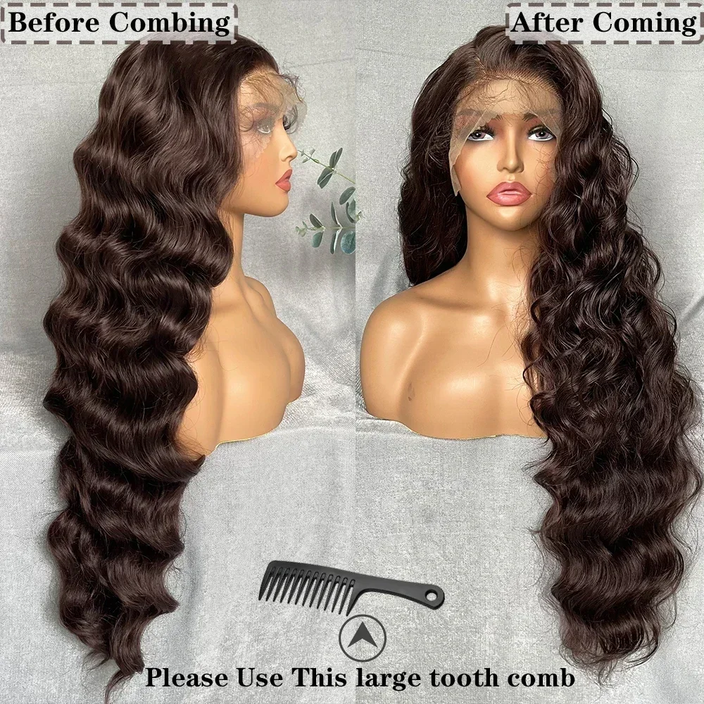 Light Brown Synthetic Lace Wigs X-TRESS Super Long Loose Wave 13x6 Lace Frontal Hair Wig with Baby Hair Daily Fashion New Style