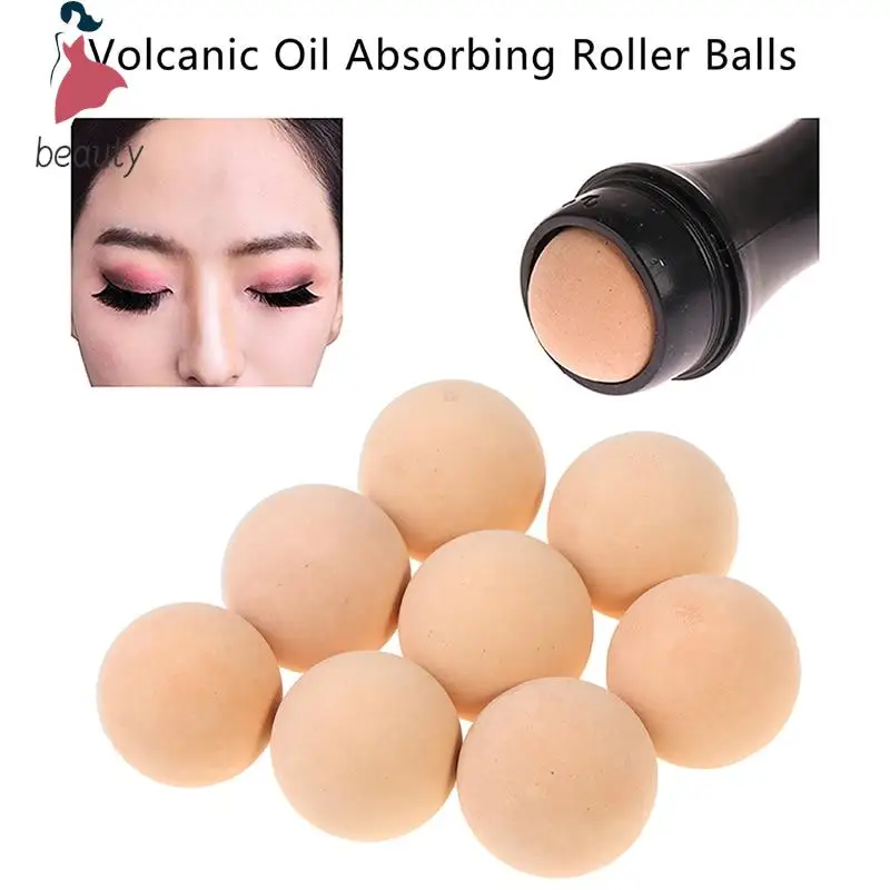 Hot Face Oil Absorbing Oil Removing Tool Volcanic Stone Oil Absorbing Roller Ball Rolling Rod For Removing Facial Grease