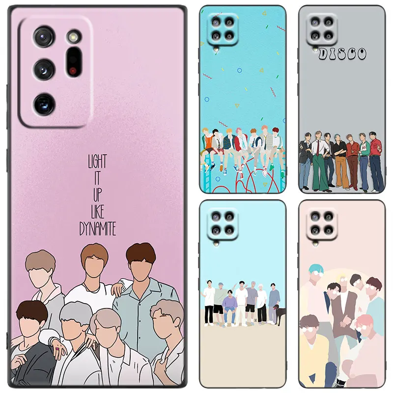 Euphoria Jungkook KPOP Black Case For Samsung Galaxy M14 M13 M12 M54 M53 M52 M33 M04 M23 Note 10 Plus 20 Ultra A6 A7 2018 A52017