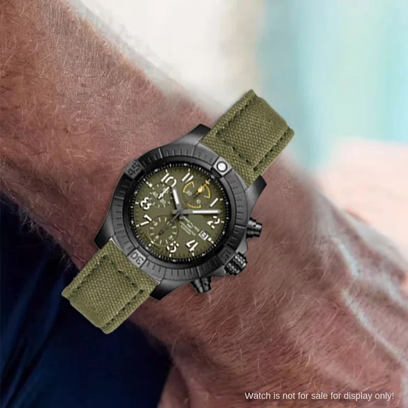 Nylonowe płótno skóra bydlęca dolny pasek do zegarka Breitling super ocean rozrządu Panerai PAM111 PAM441 Diesel Watchband 20mm 22mm 24mm