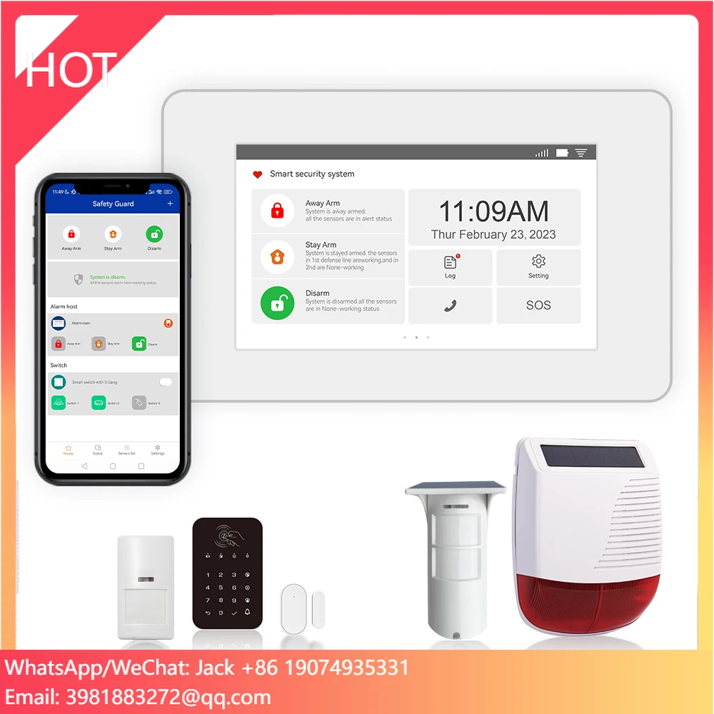 

Wholesale Home Automation Tuya Smart GSM Wifi Alarms Security System For House Burglar Security