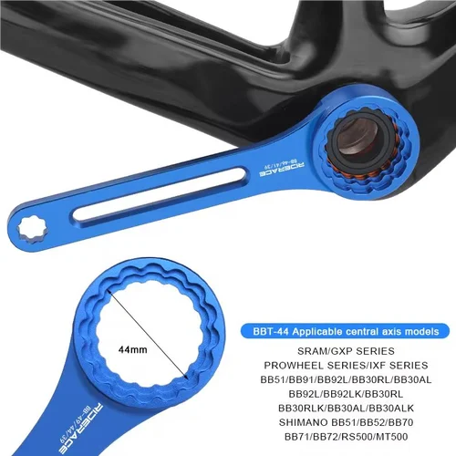 Imagen 2 del producto Extractor de soporte inferior de bicicleta BB93 BSA30, herramienta de reparación 39/41/44/46/49mm DUB MT800 XTR BB9100, Extractor de eje de bicicleta