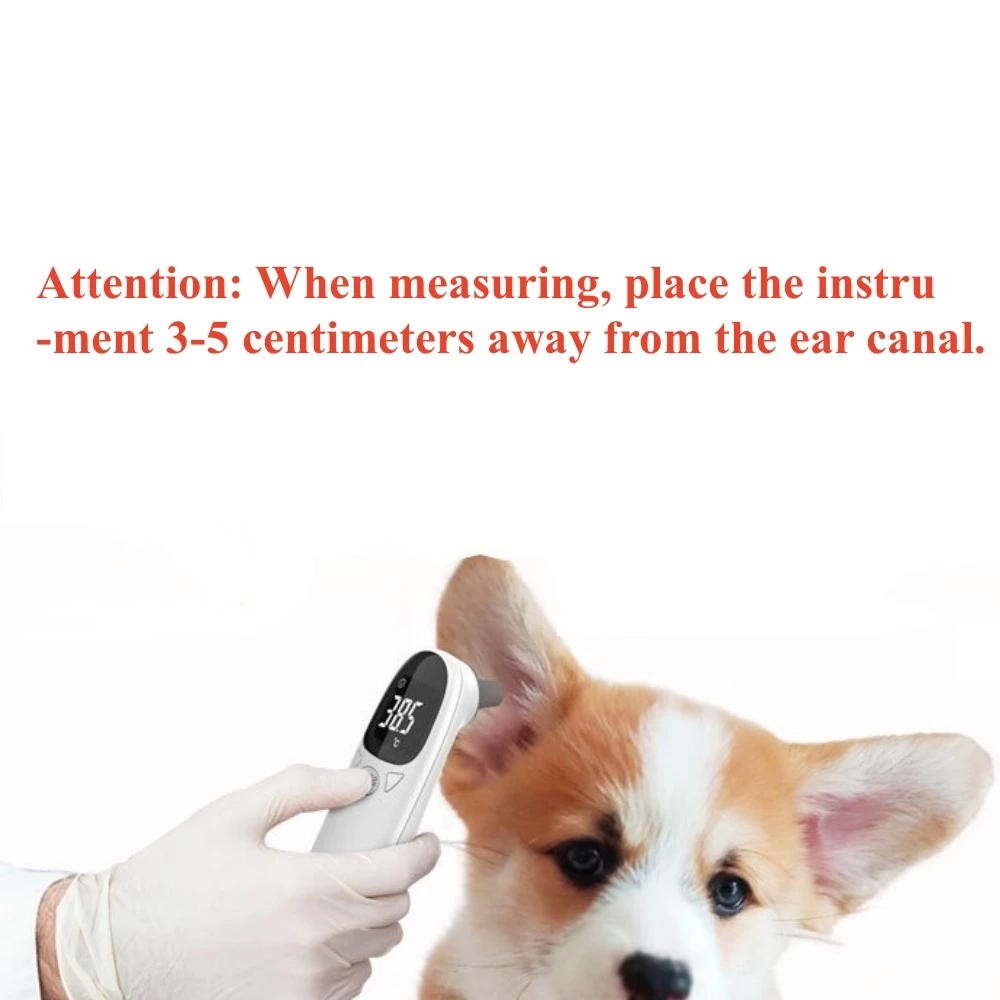 Infrared Pet Dog Cat Ear Thermometrer Medical Animal Measuring Electronic Thermometer Non-contact Home Veterinary Equipment 2024