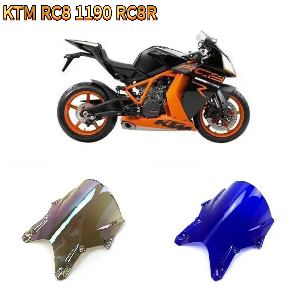 

Suitable for KTM RC8 1190 RC8R 2008 2009 2010 2012 2013 2014 2015 Windshield Double Bubble Win50R GT 125 250 650 R