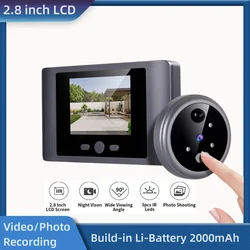 Wireless Home Security Peephole video Doorbells 480P Digital Door Eye Camera with Battery PIR Support Video &Photo Record