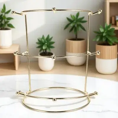 Présentoir de couronne en alliage à 3 niveaux, organisateur de bijoux, support de rangement pour décoration de maison, cadeau de mariée pour femmes et filles