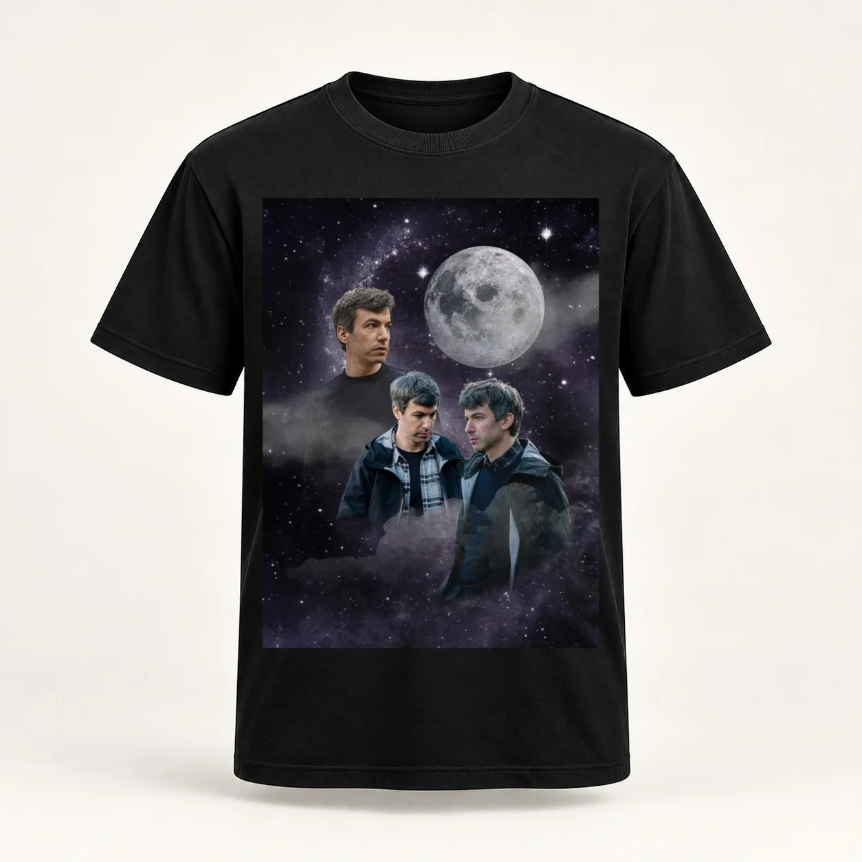 Nathan Fielder Dramatic Galaxy Wolf Print Style T-Shirt man t shirt summer man t shirt designer t shirt man luxury T-Shirt