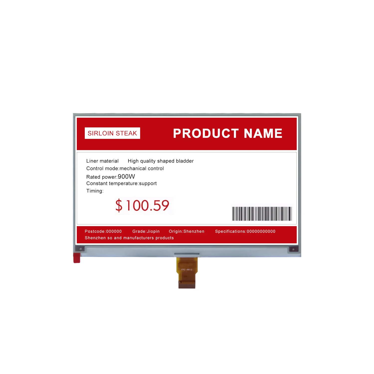 Imagem -06 - E-paper Tela Lcd Módulo Painel Vermelho Branco e Preto Eink Display 800*480 Resolução 7.5 in